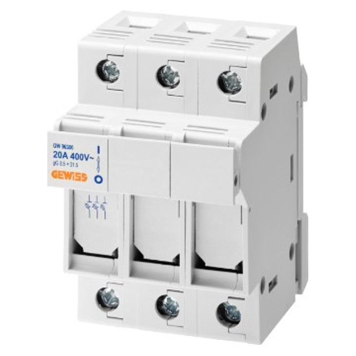 PORTAFUSIBILE SEZIONABILE - 3P 8,5X31,5 400V 20A - 3 MODULI