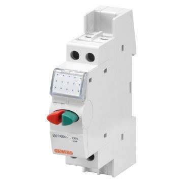 PULSANTE - DOPPIO - GRIGIO/GRIGIO - 16A 1NA/1NC 250V - 1 MODULO