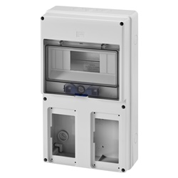 QUADRETTO VUOTO VERTICALE COMBIBLOC 2 PRESE - IP44/55