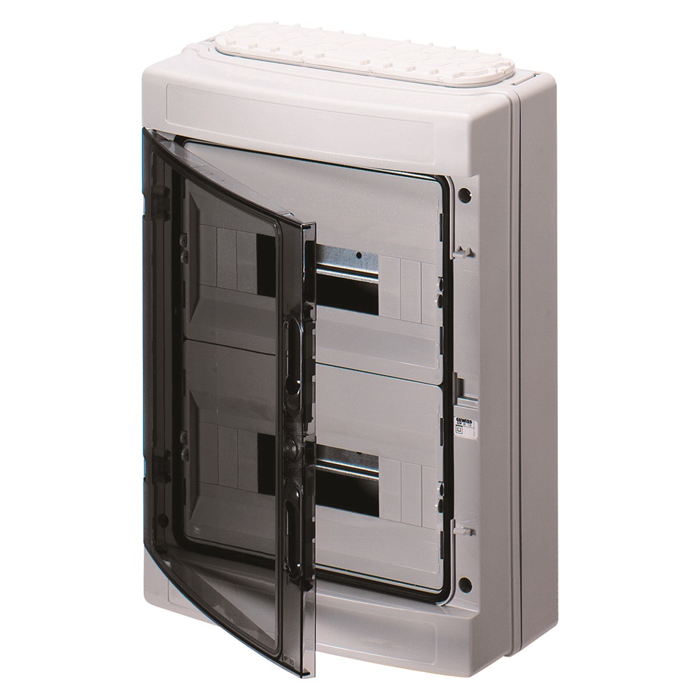 Centralino parete 24 moduli (12x2) IP65 stagno morsetti protezione distribuzione elettrica