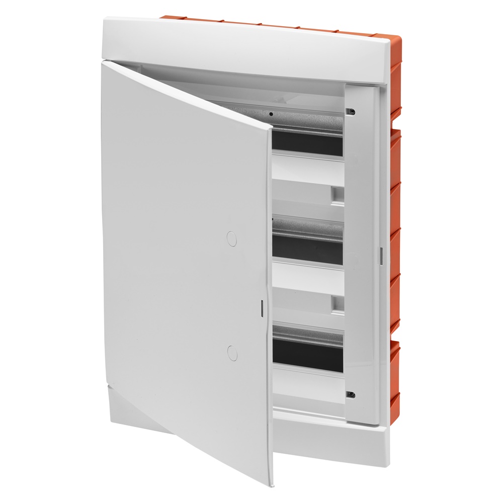 CENTRALINO DA ARREDO PREDISPOSTO PER ALLOGGIAMENTO MORSETTIERA - PORTA CIECA - BIANCO - 36 (12X3) MODULI