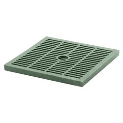 Coperchio pozzetto 400x400 grigliato verde termoplastico per impianti elettrici e telecomunicazioni
