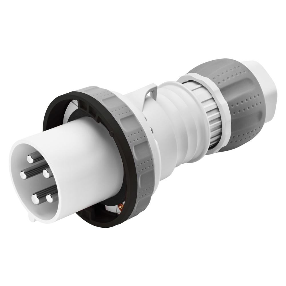 SPINA MOBILE DIRITTA HP - IP66/IP67/IP68/IP69 - 3P+N+T 125A 480-500V 50/60HZ - NERO - 7H - CABLAGGIO A MANTELLO