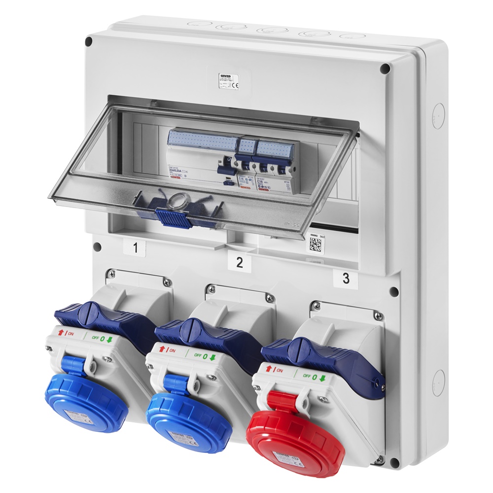 Quadro elettrico IP65 Q-DIN 5-20 moduli per industria e cantiere