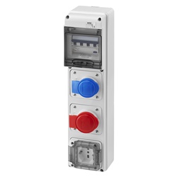 Quadro elettrico Q-DIN5 ASD con prese IEC309 e CIV, protezione IP44/IP54, per distribuzione energia terziario e industriale