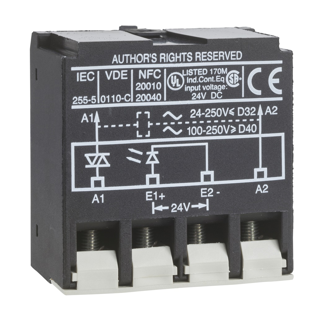 Modulo amplificatore interfaccia TeSys D - stato solido - 24 Vcc / 250 Vca