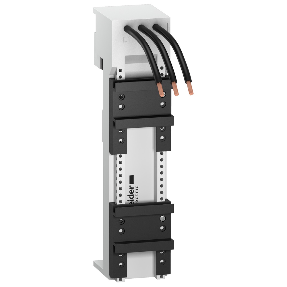 Piastra di montaggio LA9Z 1×3P 32 A - 45×200×63 mm per GV2LE/P/ME + LC1D