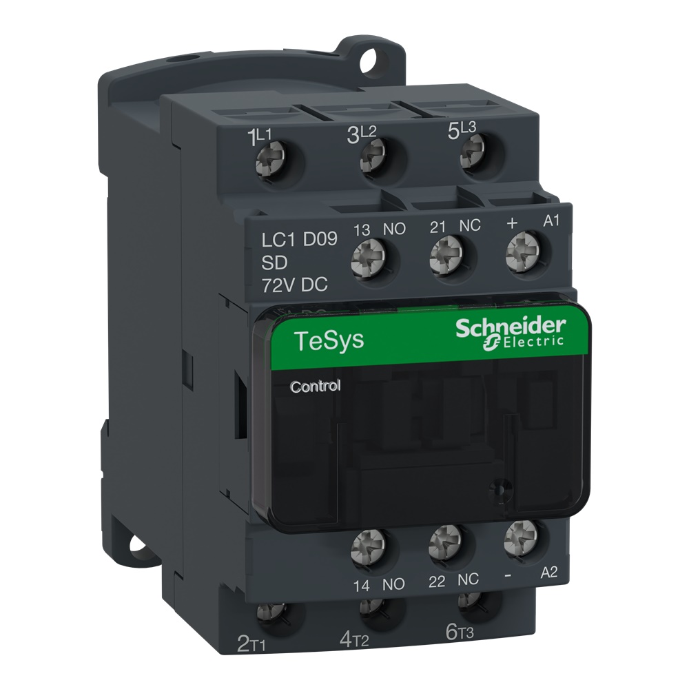 Contattore TeSys LC1D - 3 poli - AC3 440V 9 A - 72 V CC