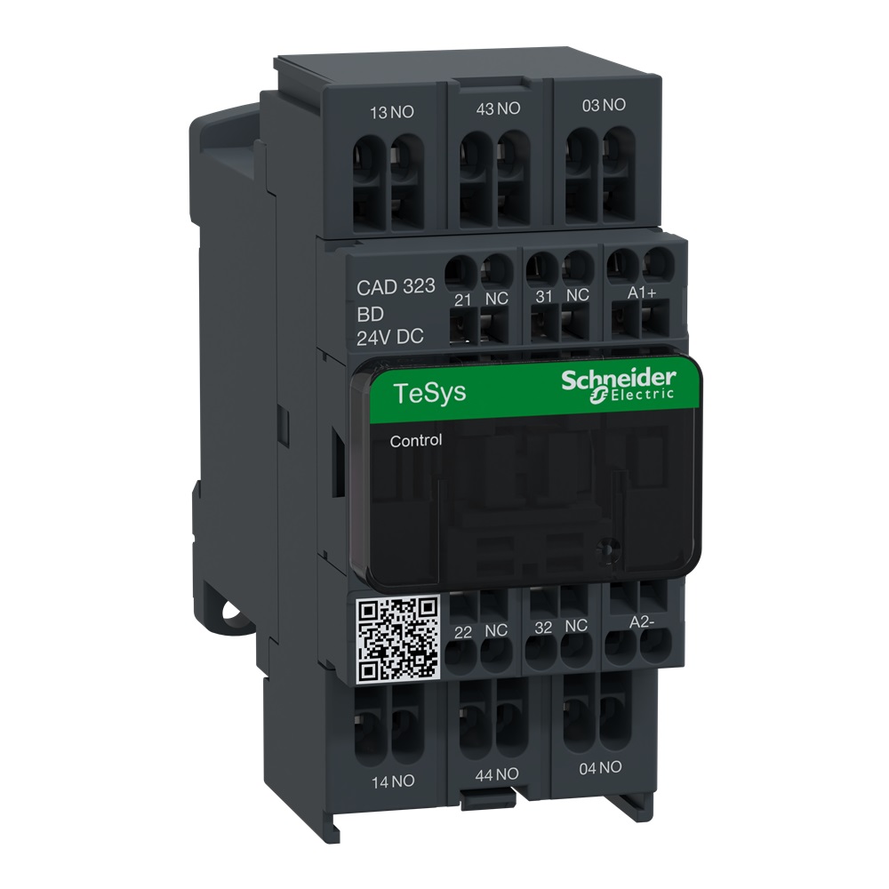 Contattore ausiliario TeSys CAD323 - 3NO + 2 NC - - 10 A - 24 V CC