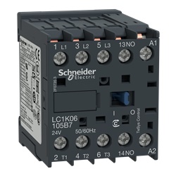 Contattore TeSys LC1K - 3P(3 NO) - AC3 - <= 440 V 6 A - 24 V AC