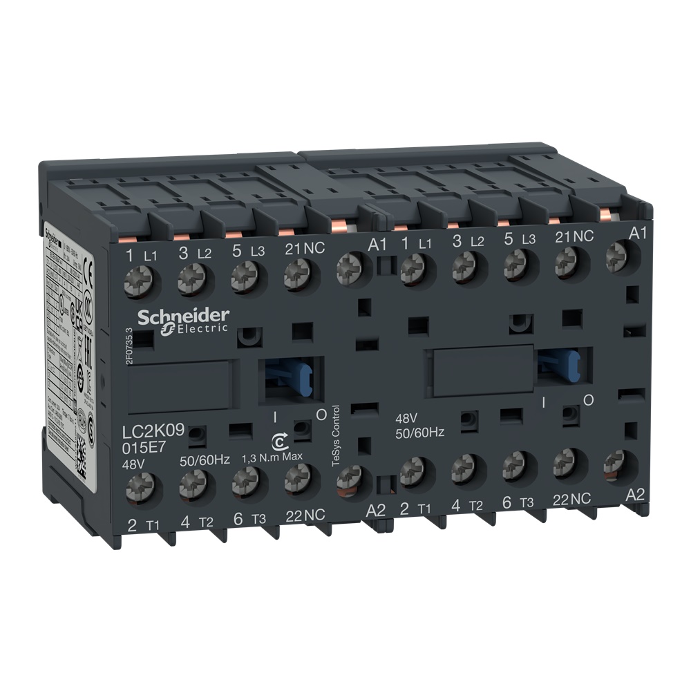 Teleinvertitore TeSys LC2K – 3 poli – AC3 – 440 V 9 A – 48 V CA