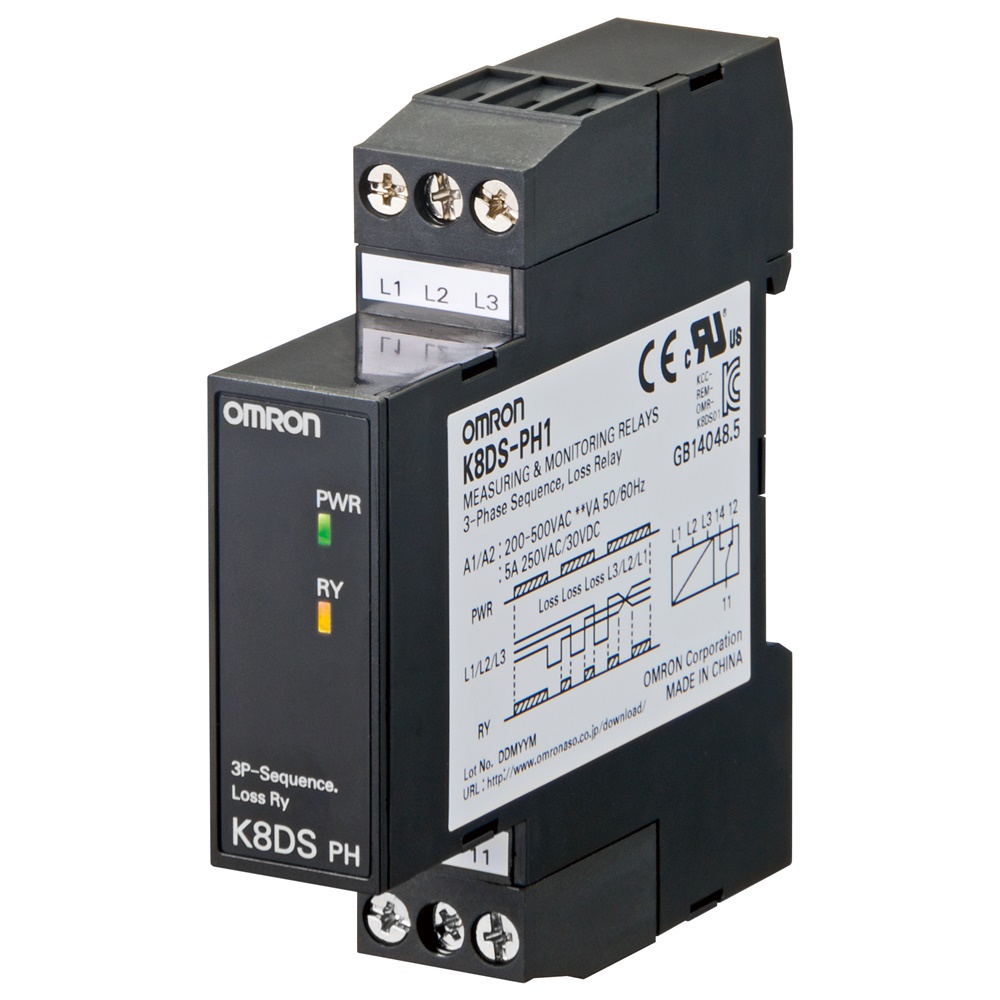 Relè controllo sequenza fase 3FAS 200-480V