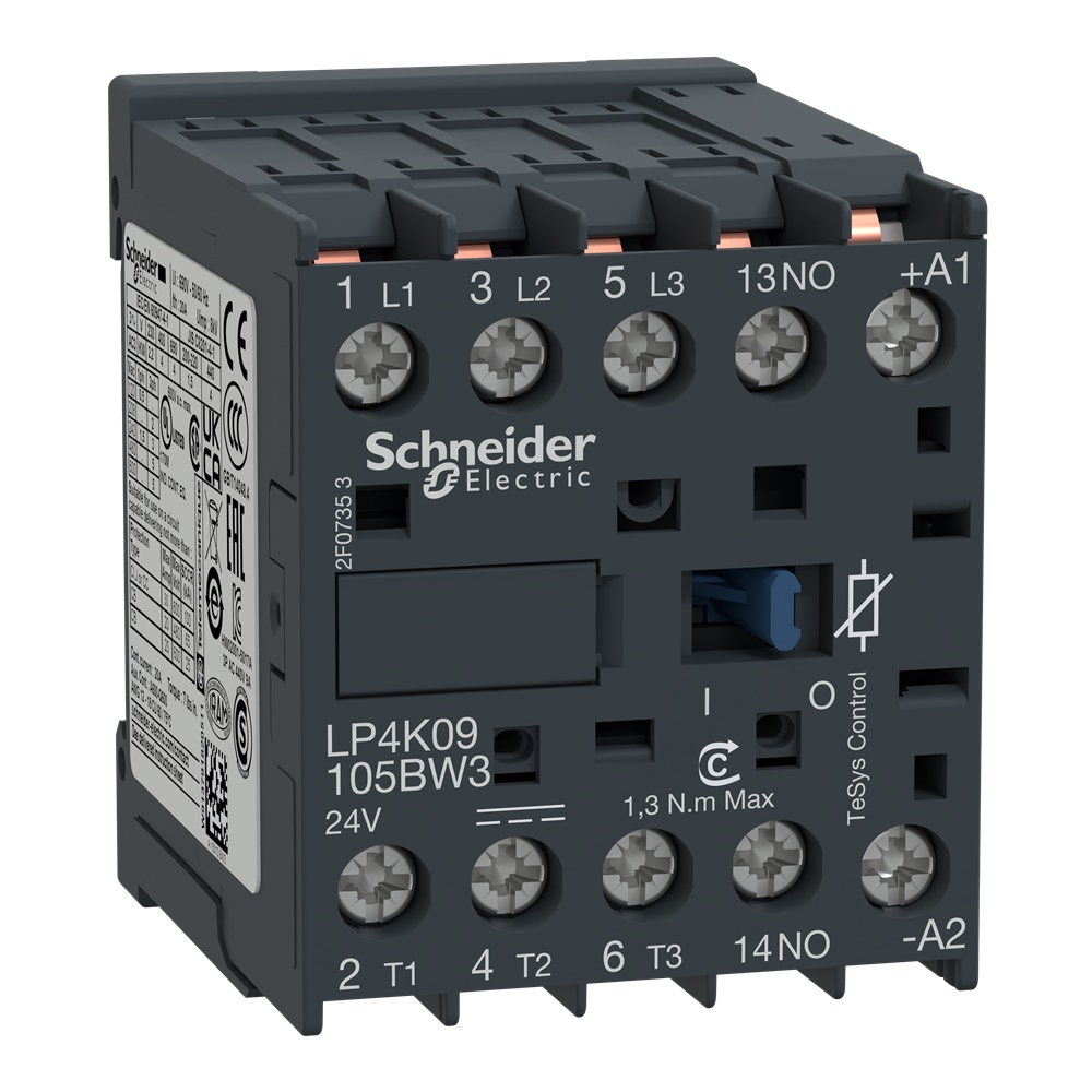Contattore TeSys LP4K - 3 poli - AC3 440V 9 A - 24 V CC