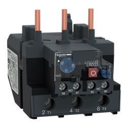 Relè termico sovraccarico TeSys LRD 63-80A Classe 10A protezione motori 37kW 400V uso industriale