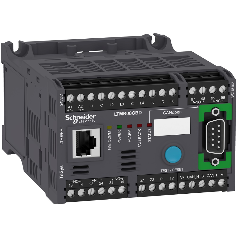 Controllore per motori LTMR TeSys T - 24 Vcc 8 A per CANopen