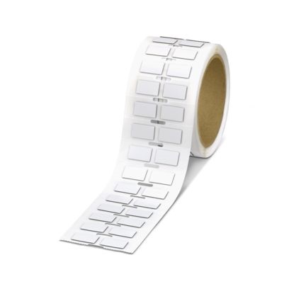 Etichetta rossa 55x25mm per morsettiere