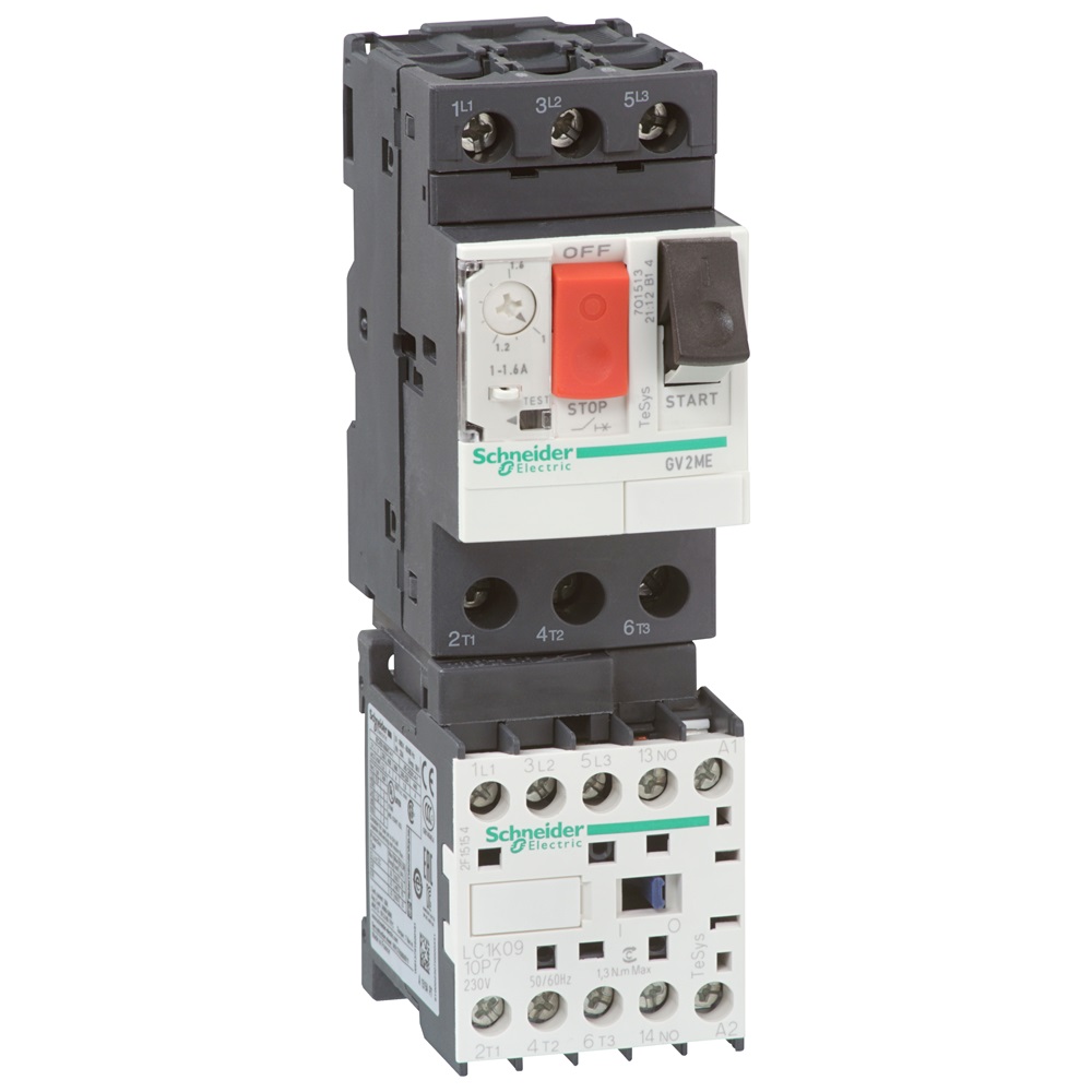 Avviatore diretto - TeSys GV2ME - 1...1,6 A - 24 Vcc