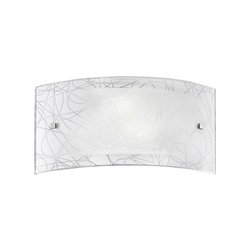 Applique vetro opale serigrafato E27 30cm illuminazione interna decorativa funzionale
