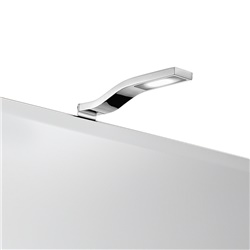 Applique bagno LED 3,6W 3000K CRI80 cromo IP20 design moderno per ambienti umidi