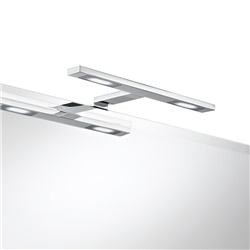Applique bagno LED 6W 3000K CRI80 cromo IP20 design moderno per interni