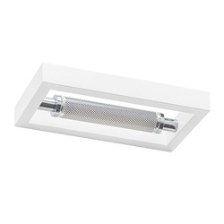 Lampada da parete biemissione struttura ottone cablaggio R7s LED protezione abbagliamento ambienti interni