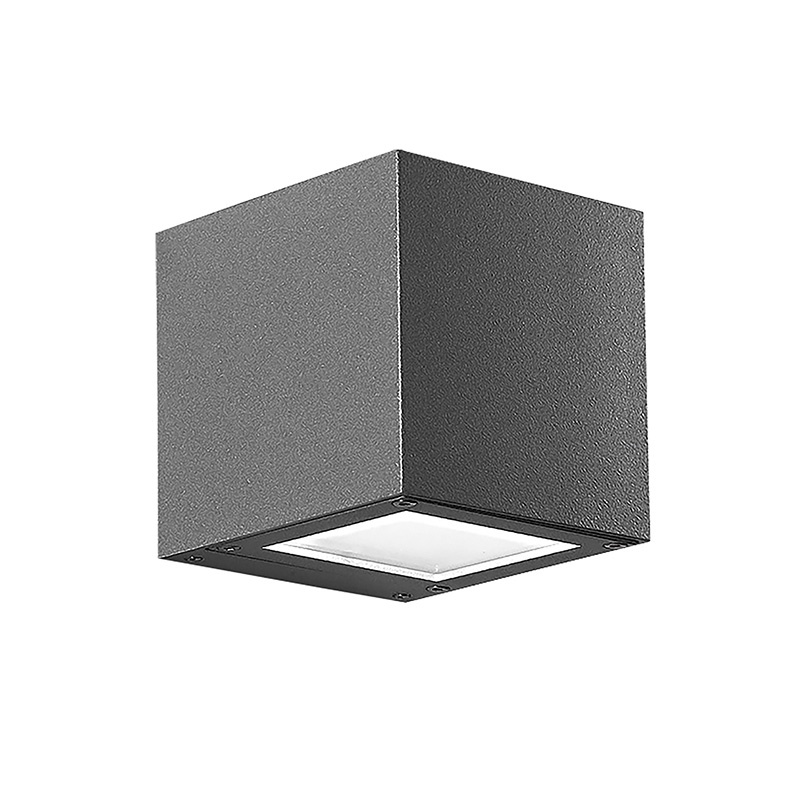 Applique LED monoemissione quadrata antracite 4,5W IP65 4000K per esterno