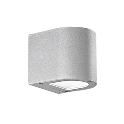 Apparecchio LED da parete tondo grigio per esterno IP65, alta efficienza e resistenza UV