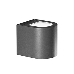 Apparecchio LED esterno biemissione tondo IP65 struttura alluminio verniciato antracite resistente UV