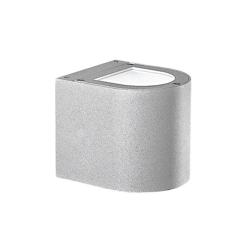Applique LED tonda grigia biemissione 9W IP65 4000K per esterno