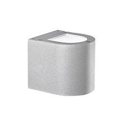 Applique LED tonda grigia biemissione 9W IP65 4000K per esterno