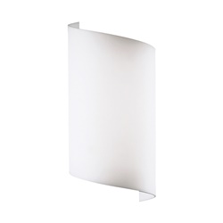 Applique metacrilato bianco satinato design onda attacco E27 per interni