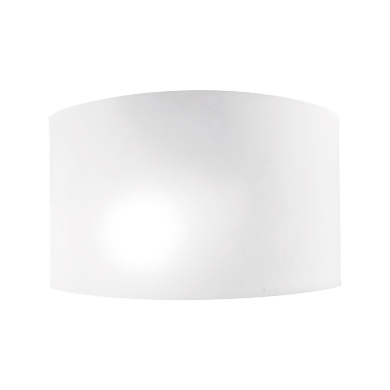 Applique vetro bianco satinato E27 IP20 16cm luce diffusa interni design moderno