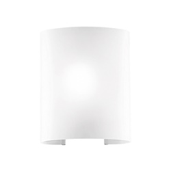 Applique vetro bianco satinato E27 28cm luce morbida per interni design moderno