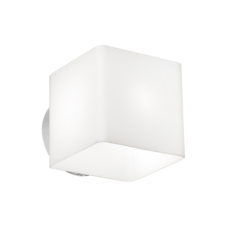 Applique vetro bianco opaco G9 IP20 luce soffusa design minimalista interno