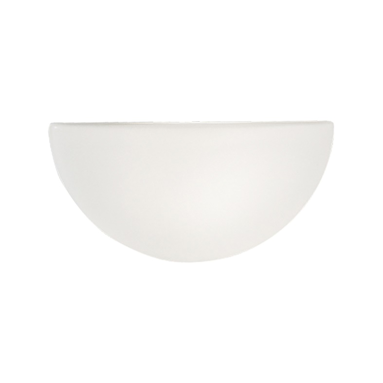 Applique vetro bianco E27 IP20 illuminazione interna design semplice elegante