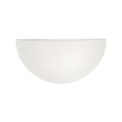 Applique vetro bianco E27 IP20 illuminazione interna design semplice elegante