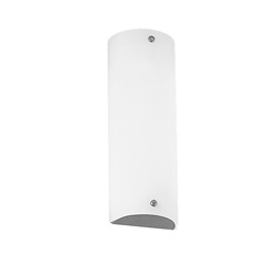 Applique vetro bianco satinato E27 metallo nichelato interno luce diffusa moderna