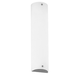 Applique vetro bianco satinato E27 metallo nichelato illuminazione interna diffuse