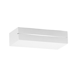 Applique in gesso bianco design essenziale attacco R7s IP20 per interni luce indiretta personalizzabile