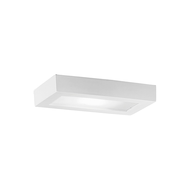 Applique gesso bianco rettangolare R7S117 IP20 per illuminazione interna elegante