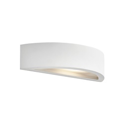 Applique gesso bianco R7S117 IP20 biemissione parete interno design moderno