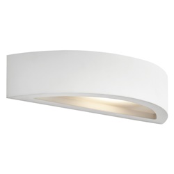 Applique gesso bianco R7S117 biemissione IP20 per interni design minimalista