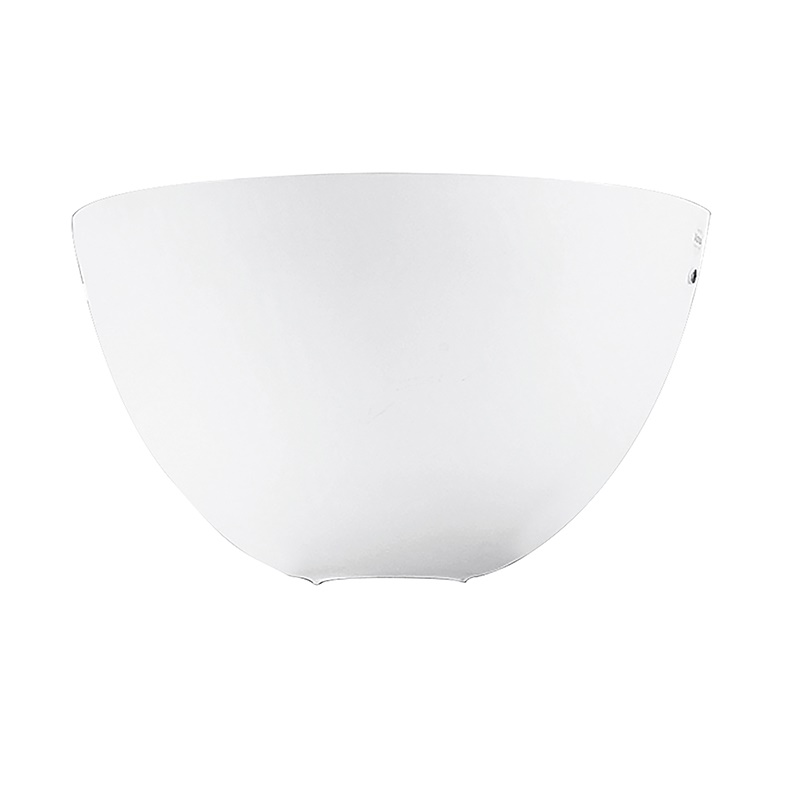 Applique vetro bianco satinato E27 36 cm illuminazione interna design elegante