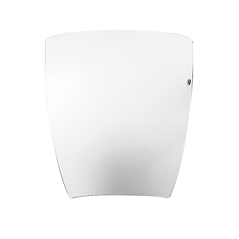 Applique vetro bianco satinato E27 22cm illuminazione interna diffusione uniforme design minimalista