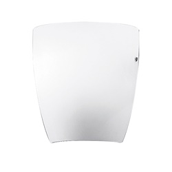Applique vetro bianco satinato E27 22cm illuminazione interna diffusione uniforme design minimalista