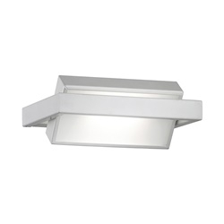 Applique parete bianca metallo orientabile vetro satinato attacco R7S LED IP20