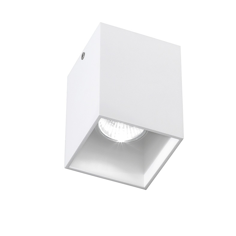 Downlight plafone quadrato bianco GU10 LED interno design moderno funzionale