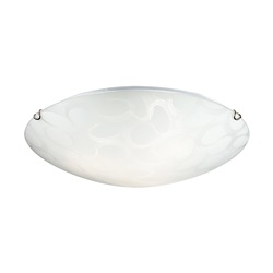 PLAFONIERA VETRO DECORO FILI ARG.