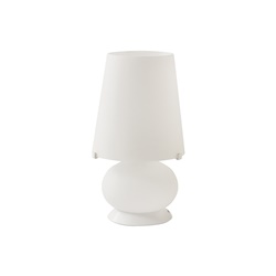 Lampada da tavolo moderna metallo bianco vetro satinato LED E27 E14 per casa e ufficio