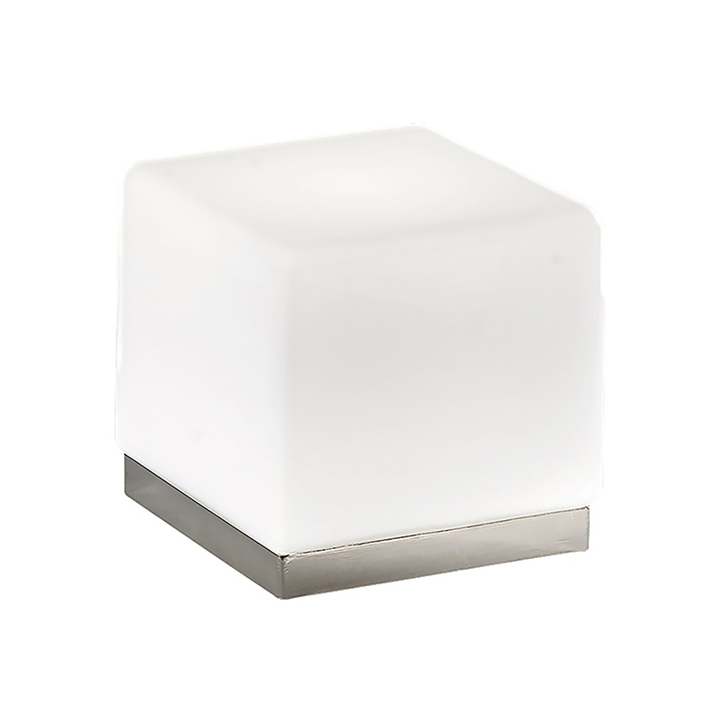 Lampada da tavolo anodizzata vetro satinato E14 IP20 design moderno ambienti interni